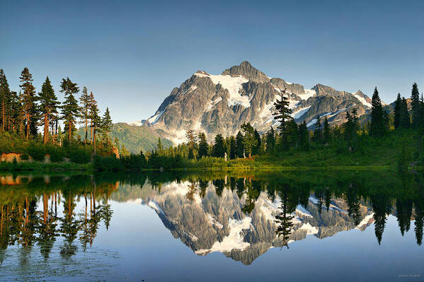 Mountain Art Print featuring the photograph Summer Reflection by Winston Rockwell
