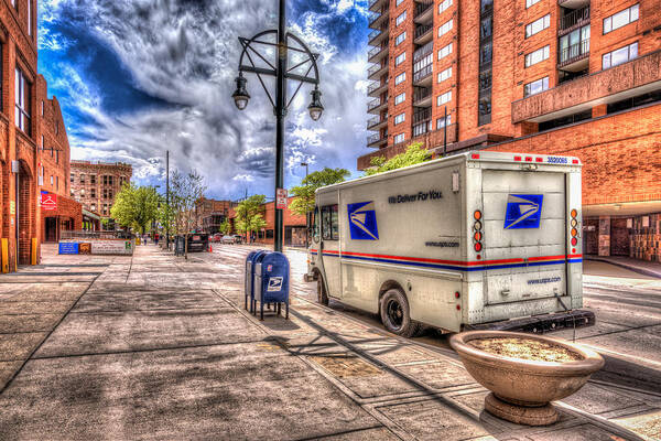 Us Mail Art Print featuring the photograph US Mail Truck by Spencer McDonald