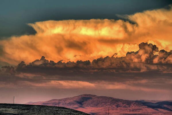 Sunset Clouds Art Print featuring the photograph A Reno Summer Sunset by Donna Kennedy