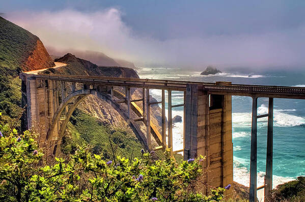 Bixby Bridge Art Print featuring the photograph Bixby Bridge at Big Sur by Donna Kennedy