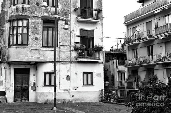 Corner Building In Sorrento Art Print featuring the photograph Corner Building in Sorrento Italy by John Rizzuto