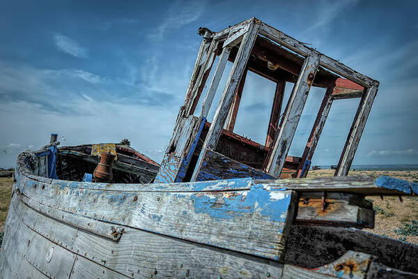 Dungeness Art Print featuring the photograph Old Abandoned Boat by Rick Deacon