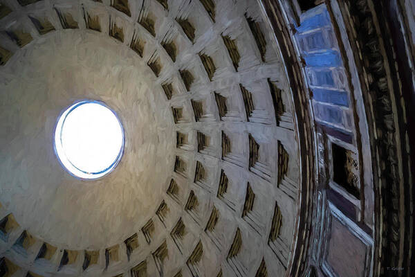 Pantheon Art Print featuring the photograph Pantheon in Rome by Tony Grider