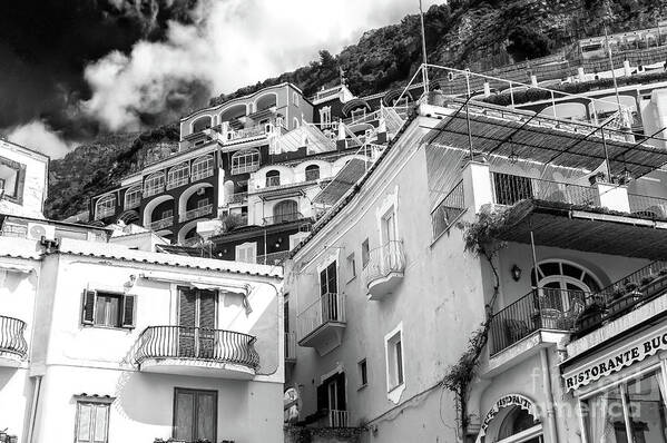 Positano Dimensions Art Print featuring the photograph Positano Italy Building Dimensions by John Rizzuto