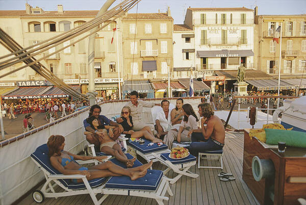 People Art Print featuring the photograph Saint-tropez by Slim Aarons