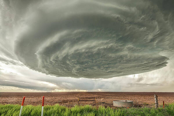 Sky Art Print featuring the photograph Texas Panhandle Wall Cloud by Scott Cordell