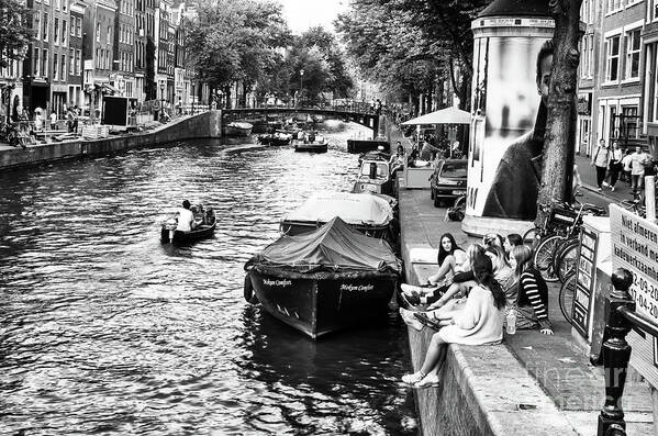 With Friends Art Print featuring the photograph With Friends in Amsterdam by John Rizzuto