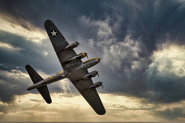Usa Art Print featuring the photograph Boeing B-17 Flying Fortress, World War 2 Bomber Aircraft by Rick Deacon