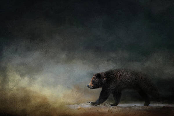Wildlife Art Print featuring the photograph Confident Grizzly by Jai Johnson