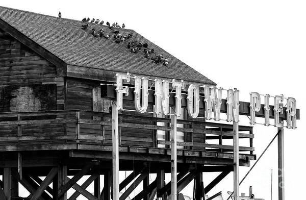 Funtown Pier Art Print featuring the photograph Funtown Pier at Seaside Heights in New Jersey by John Rizzuto