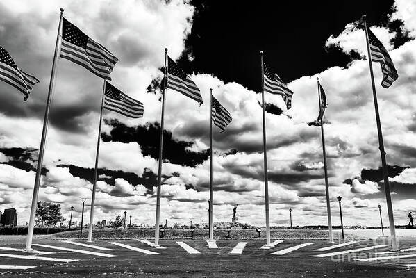 Home Of The Brave Art Print featuring the photograph Home of the Brave at Liberty State Park by John Rizzuto