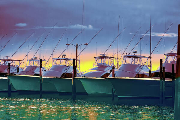 North Carolina Art Print featuring the photograph Idle Fishing Boats by Dan Carmichael