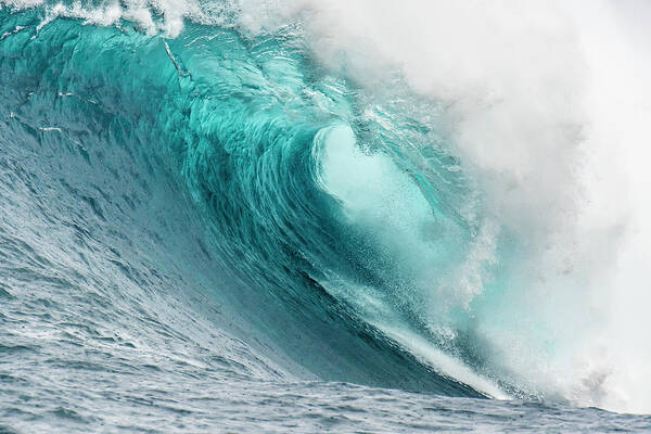 Jaws Wave Hawaii Ocean Big Surf Blue Water Cristal Clear Art Print featuring the photograph Jaws Hawaii by Leonardo Dale