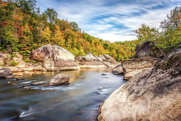Long Exposure Art Print featuring the photograph Cumberland River by Ed Newell