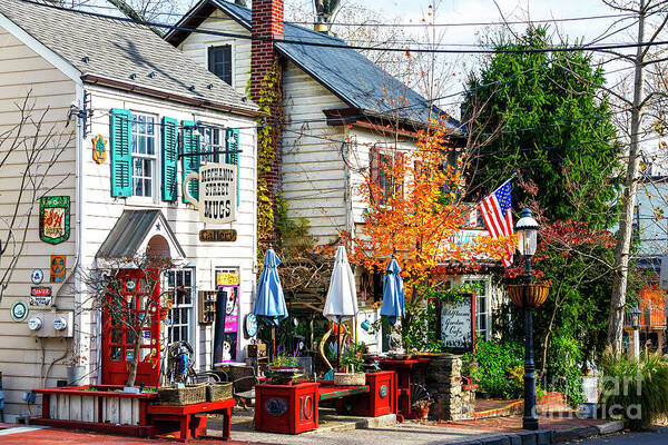 On Mechanic Street Art Print featuring the photograph On Mechanic Street in New Hope by John Rizzuto