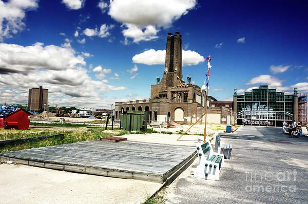 Steam Plant And Casino At Asbury Park Art Print featuring the photograph Steam Plant and Casino at Asbury Park by John Rizzuto