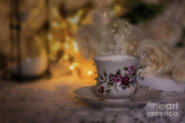Mindfulness Art Print featuring the photograph The Art Of Drinking Tea by Mary Lou Chmura