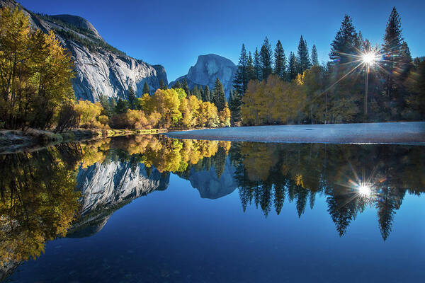 Landscape Art Print featuring the photograph Yosemite Sunrise by Larry Marshall