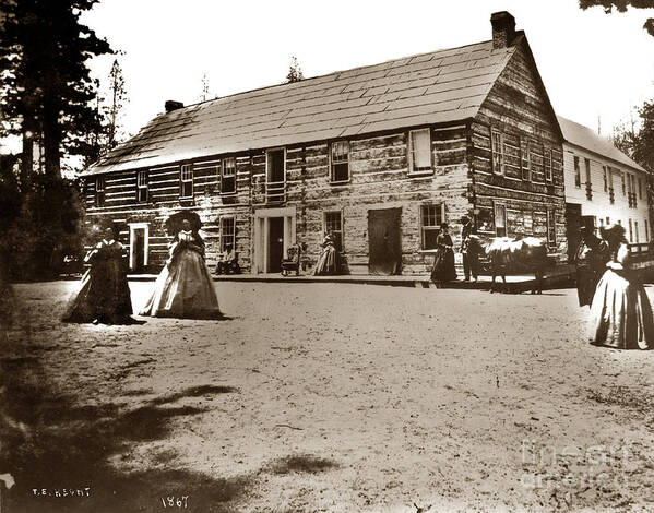 The Lake House Art Print featuring the photograph The Lake House Lake Tahoe 1867 by Monterey County Historical Society