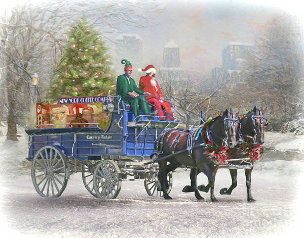 Christmas Card Art Print featuring the digital art A New York Kinda Christmas by Trudi Simmonds