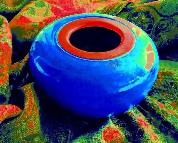 Bowl Art Print featuring the photograph My Blue Bowl - The Gift by VIVA Anderson