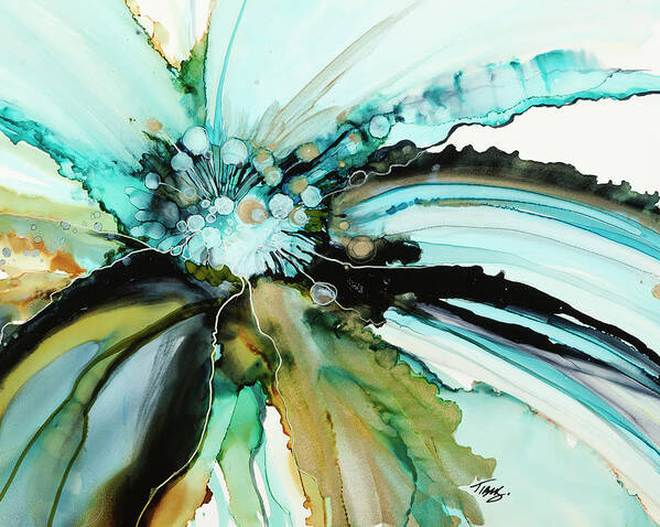  Art Print featuring the painting Petal Performance by Julie Tibus