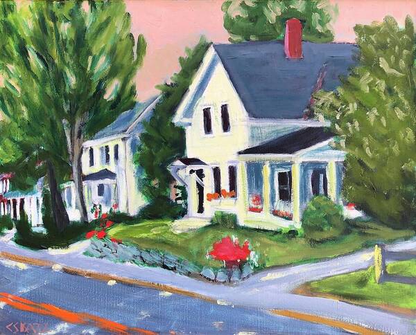 New Boston Art Print featuring the painting River Road by Cyndie Katz