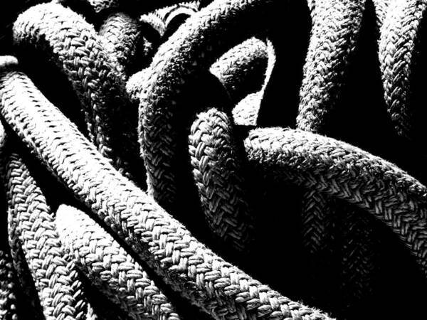 Black And White Art Print featuring the photograph Rope by Mark Alan Perry