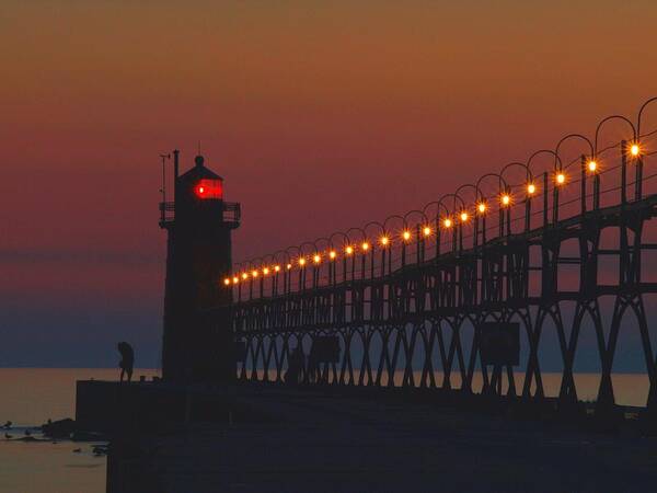 Timed exposure of South Haven Lighthouse by Dave Zuker