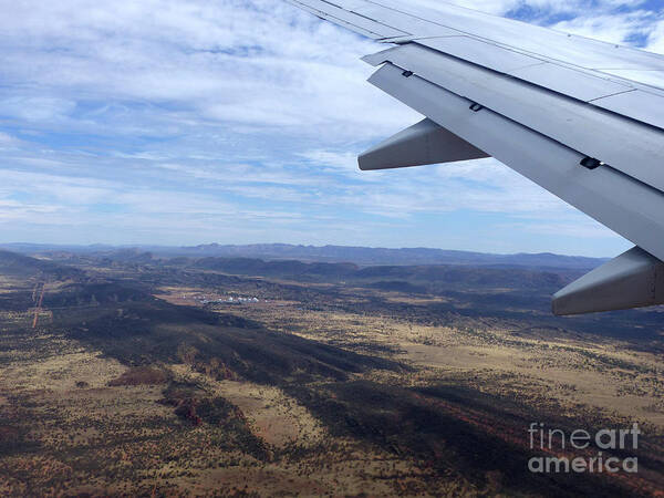 Airbourne Art Print featuring the photograph Flying into Alice Springs - Australia by Phil Banks