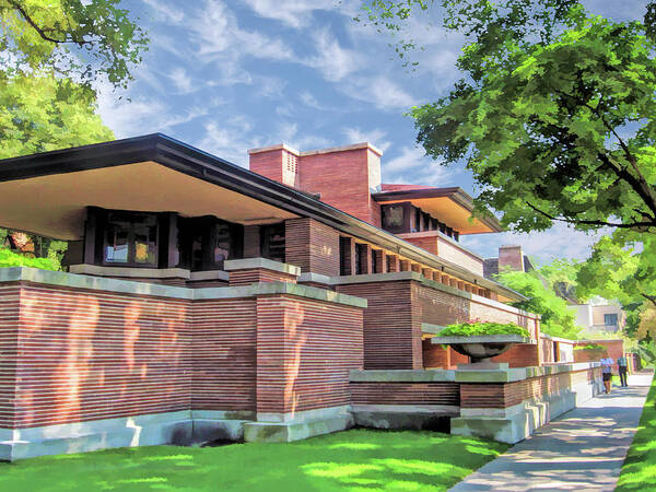 Chicago Art Print featuring the painting Frank Lloyd Wright Robie House by Christopher Arndt