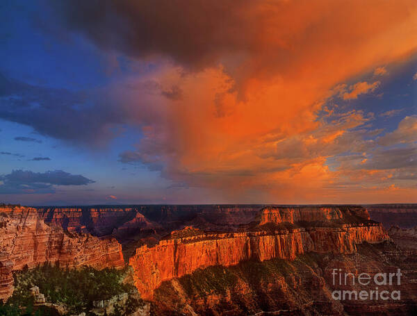 Grand Canyon Art Print featuring the photograph Clearing Storm Cape Royal North Rim Grand Canyon NP Arizona by Dave Welling