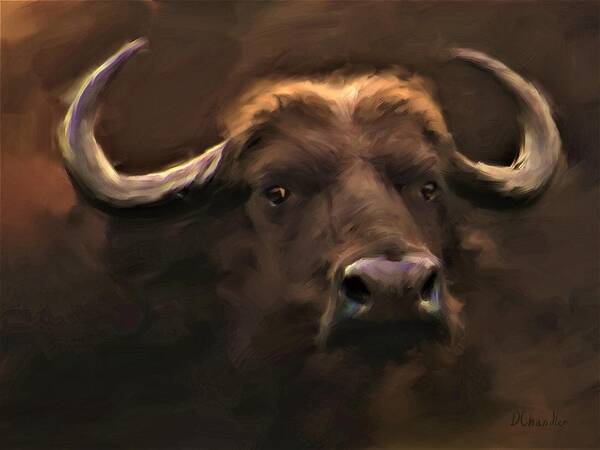 Buffalo Art Print featuring the painting Don't Mess With Me by Diane Chandler