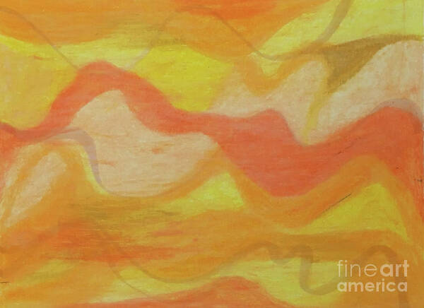 Orange Colors 1 Art Print featuring the painting Orange colors 1 by Annette M Stevenson