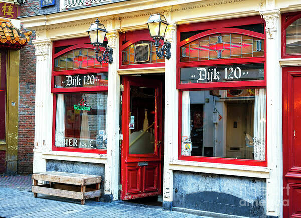 Cafe Dijk 120 Art Print featuring the photograph Cafe Dijk 120 in Amsterdam by John Rizzuto