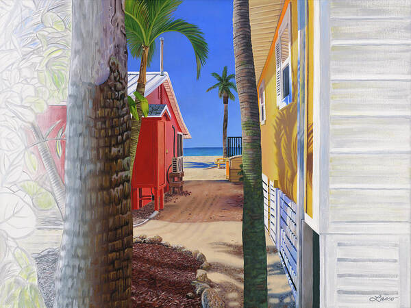 Captiva Island Art Print featuring the painting Clear Through the Castaways by Ginny Lasco