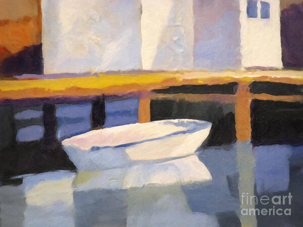 Little Boat Art Print featuring the painting Little Boat by Lutz Baar