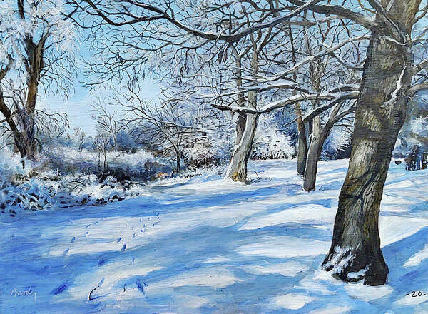 Winter Art Print featuring the painting Love Is Blue by William Brody