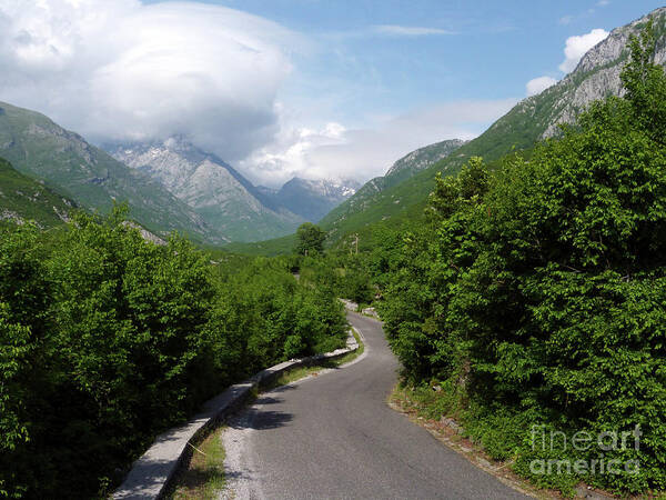 Theth Art Print featuring the photograph Winding Road to Theth - Albania by Phil Banks