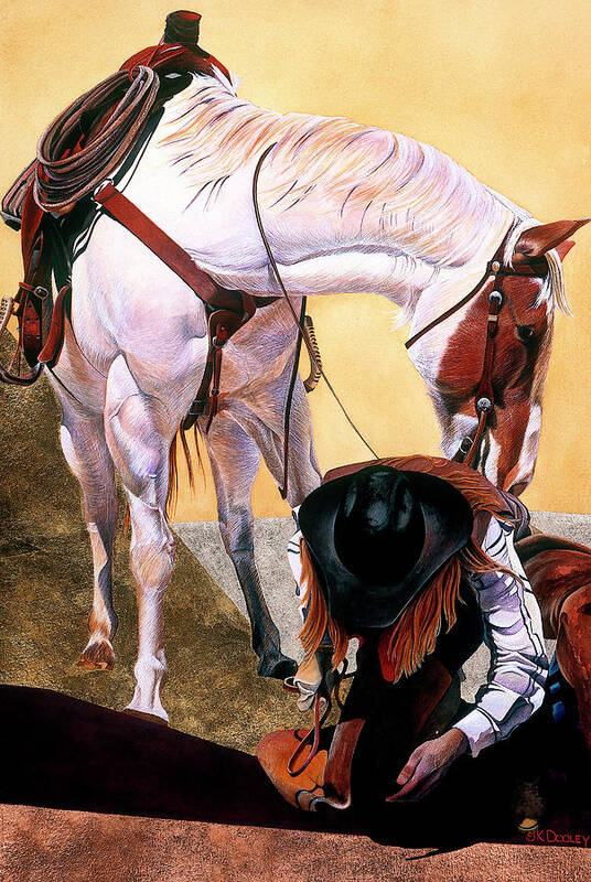 Horse Art Print featuring the painting What's In That Pocket? by JK Dooley
