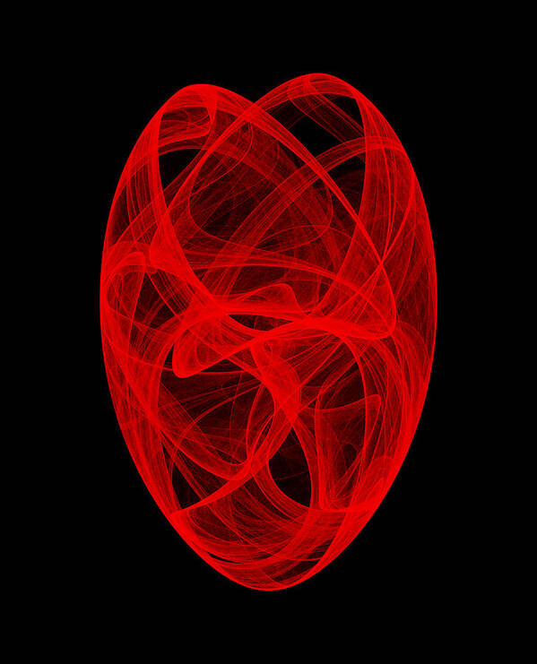 Strange Attractor Art Print featuring the digital art Bends Unraveling II by Robert Krawczyk