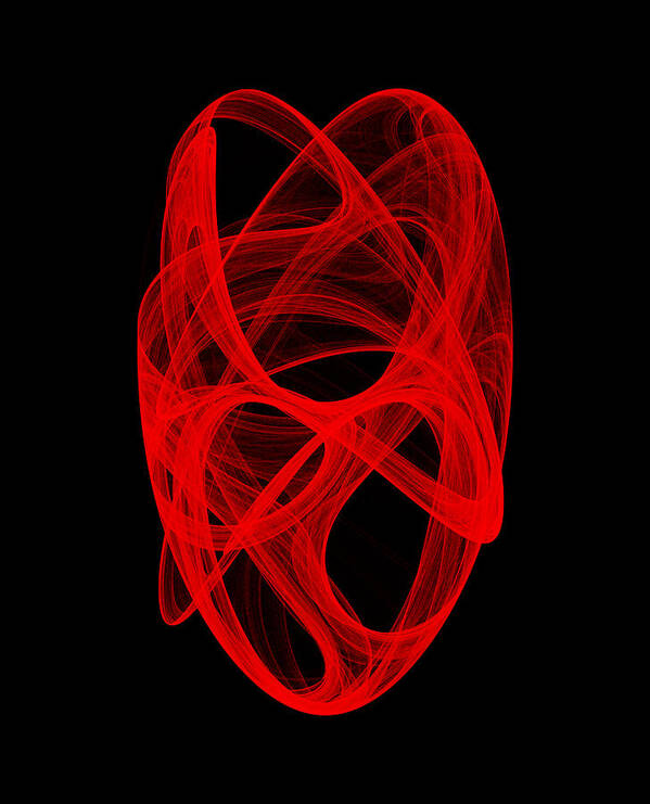 Strange Attractor Art Print featuring the digital art Bends Unraveling IV by Robert Krawczyk