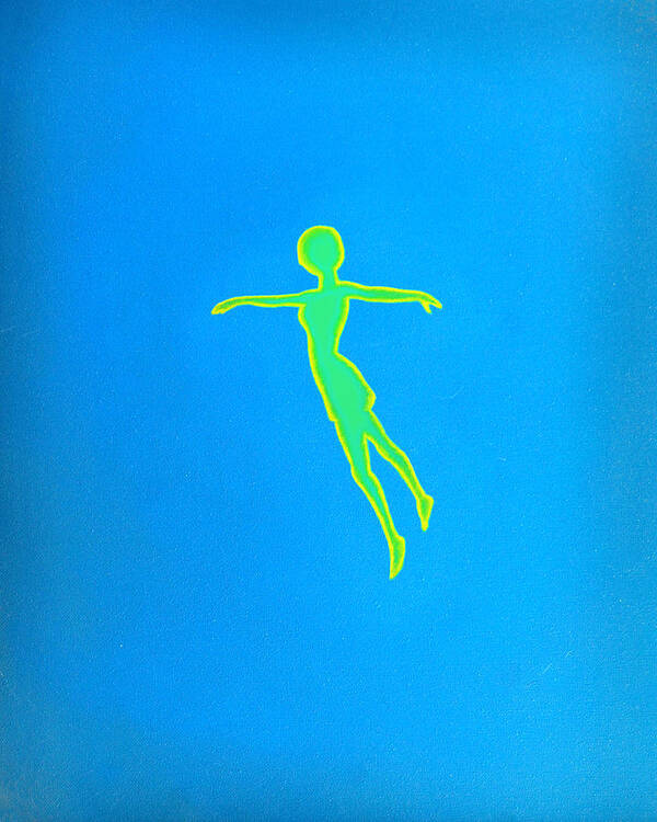 Blue Art Print featuring the painting Creature of Light - Blue Sky Aura by Tim Murphy
