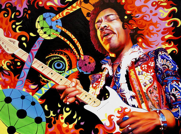 Jimi Hendrix Art Print featuring the painting Jimi Hendrix Are You Experienced by Joshua Morton