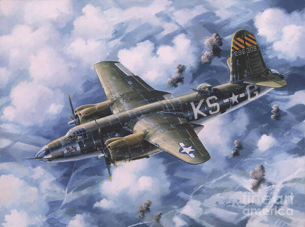 Aviation Art Print featuring the painting Last Flight of the SHIRLEY D by Randy Green