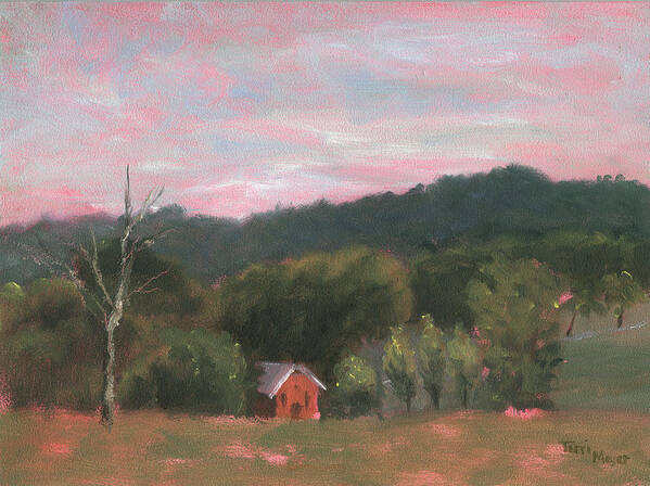 En Plein Air - Landscape Painting Art Print featuring the painting Scenic Sky by Terri Meyer