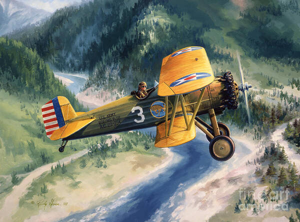 Aviation Art Art Print featuring the painting Boeing Country by Randy Green