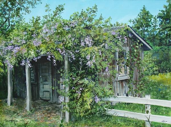 Landscape Art Print featuring the painting Carl's Shed by William Brody