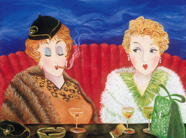 Cocktails Art Print featuring the painting Some Like It Hot by Susan Rinehart