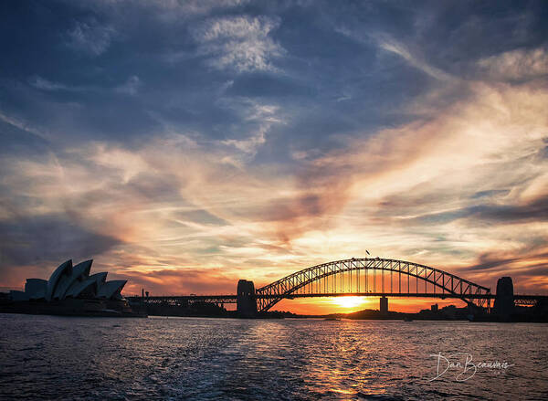 Sydney Art Print featuring the photograph Sydney Harbour Sunset 4531 by Dan Beauvais